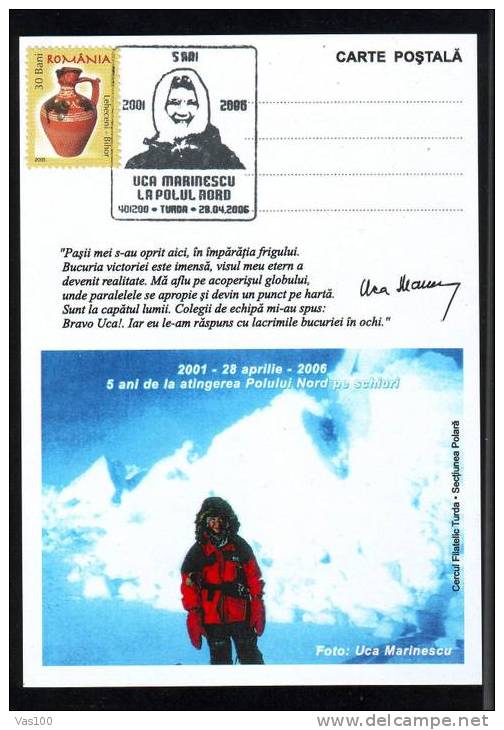 NORTH POLE ANTARCTICA EXPLORER UCA MARINESCU 2006 CARD. - Arctische Expedities