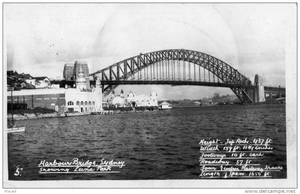 13137  Australia,  Sydney,   Harbour  Bridge,  Swowing  Luna  Park,  VG  1959 - Sydney