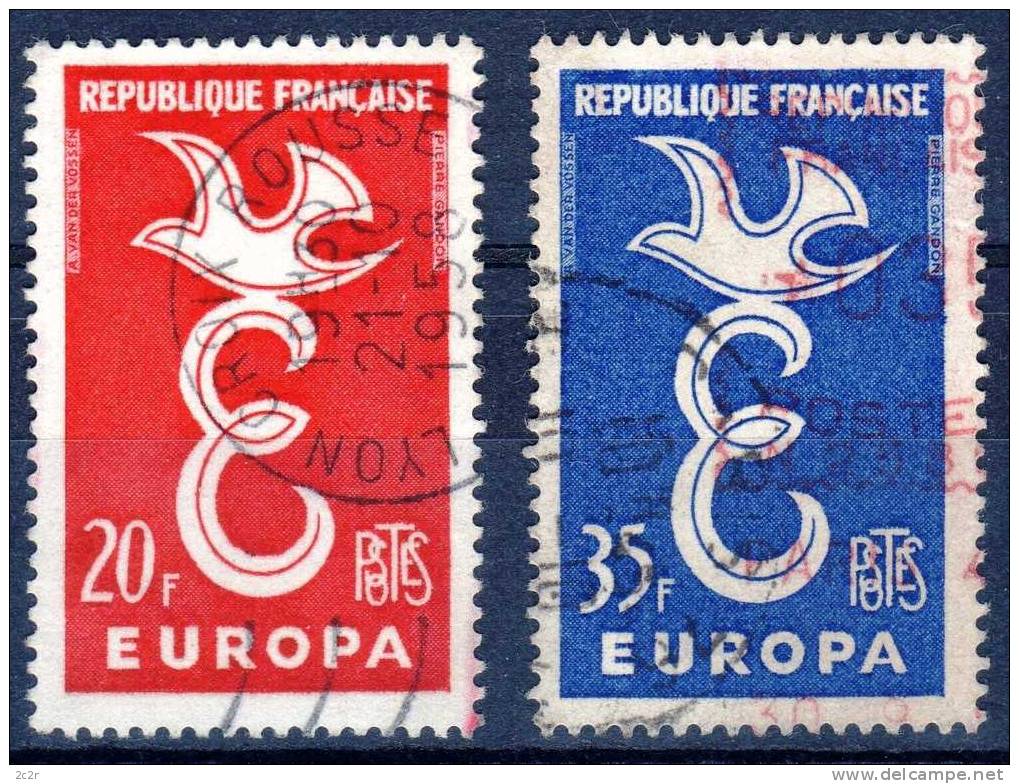 France 1958: N° 1173/74 Obl. - EUROPA - B/TB - 1958