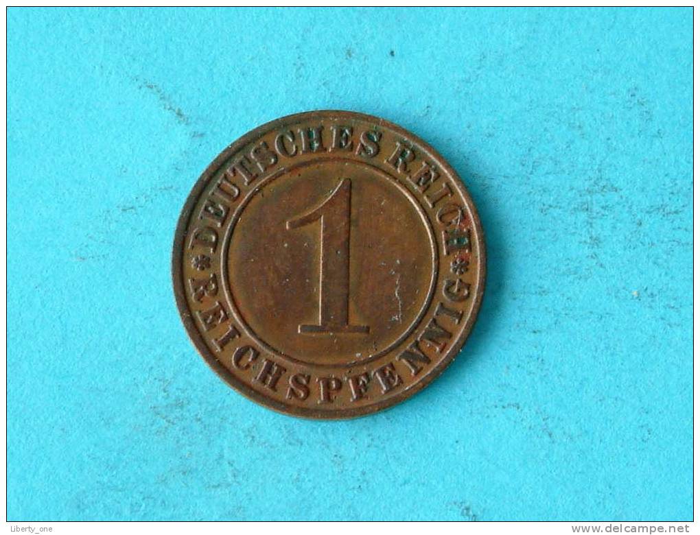 1929 A - 1 REICHSPFENNIG / KM 37 ( For Grade , Please See Photo ) ! - 1 Rentenpfennig & 1 Reichspfennig