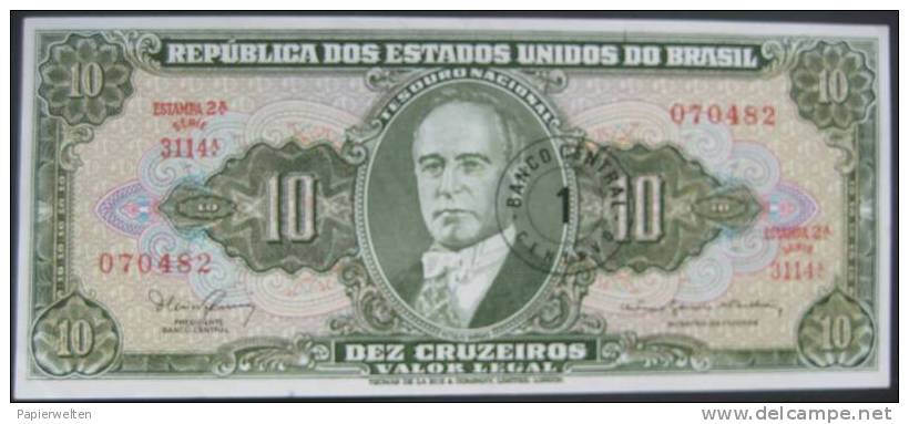 1 Centavo Over 10 Cruzeiros ND (WPM 183a) - Brazil