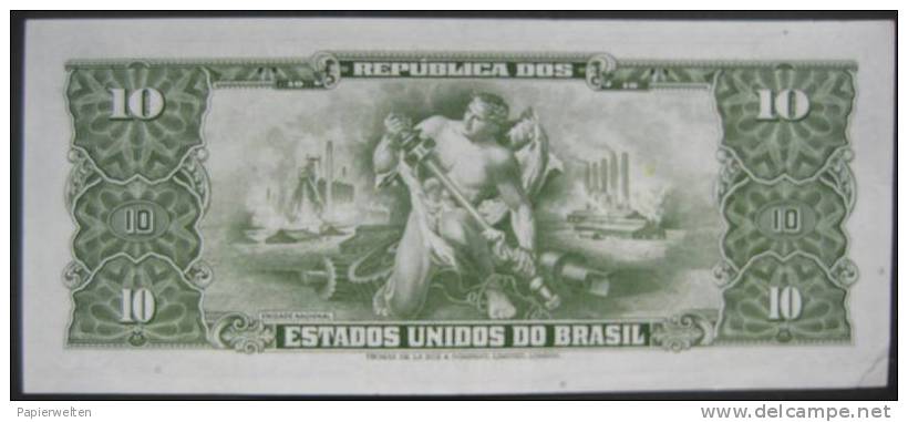 1 Centavo Over 10 Cruzeiros ND (WPM 183a) - Brazil