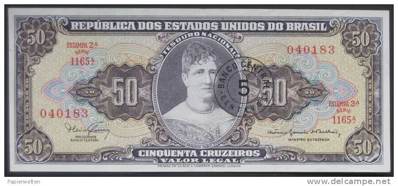 5 Centavos Over 50 Cruzeiros ND (WPM 184a) - Brazil