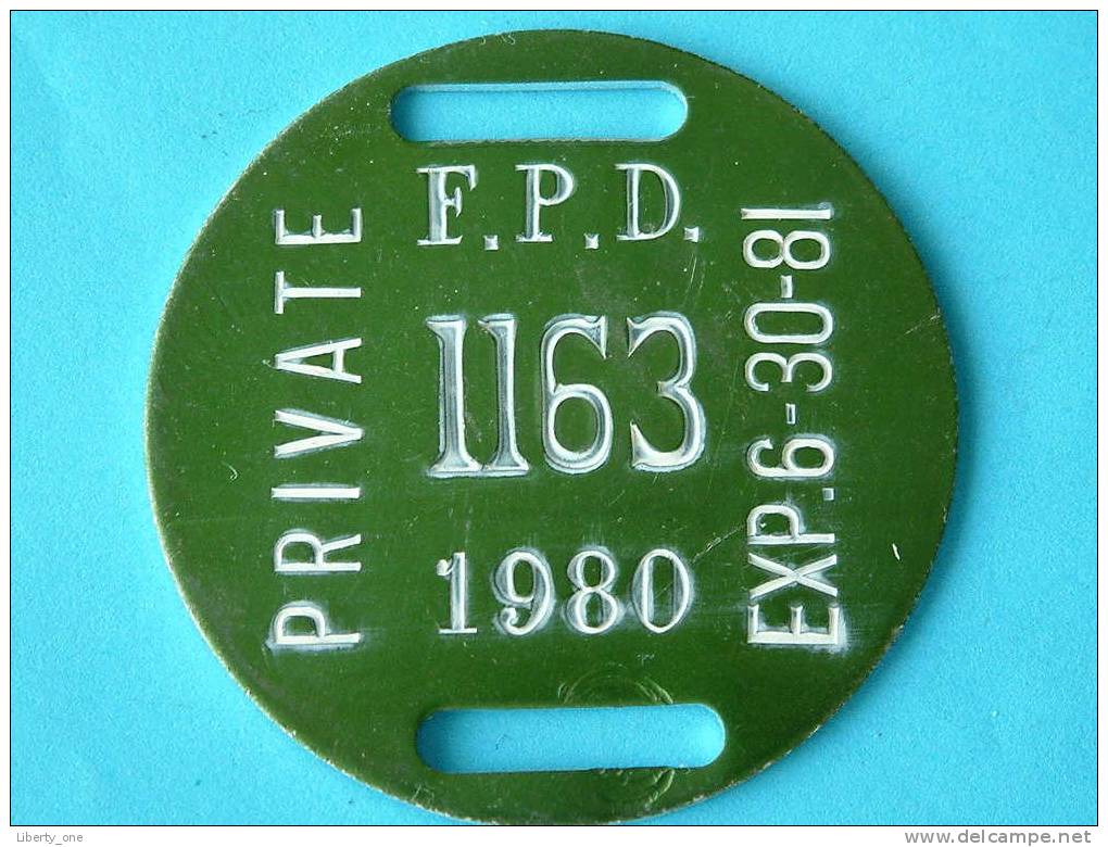 PRIVATE F.P.D. 1163 1980 EXP.6-30-81 (  For Details, Please See Photo ) ! - Otros & Sin Clasificación