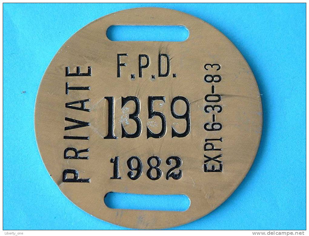 PRIVATE F.P.D. 1359 1982 EXP16-30-83 (  For Details, Please See Photo ) ! - Altri & Non Classificati