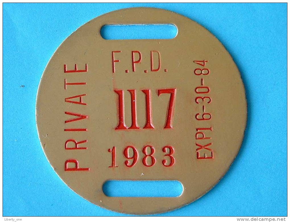 PRIVATE F.P.D. 1117 1983 EXP16-30-84 (  For Details, Please See Photo ) ! - Altri & Non Classificati