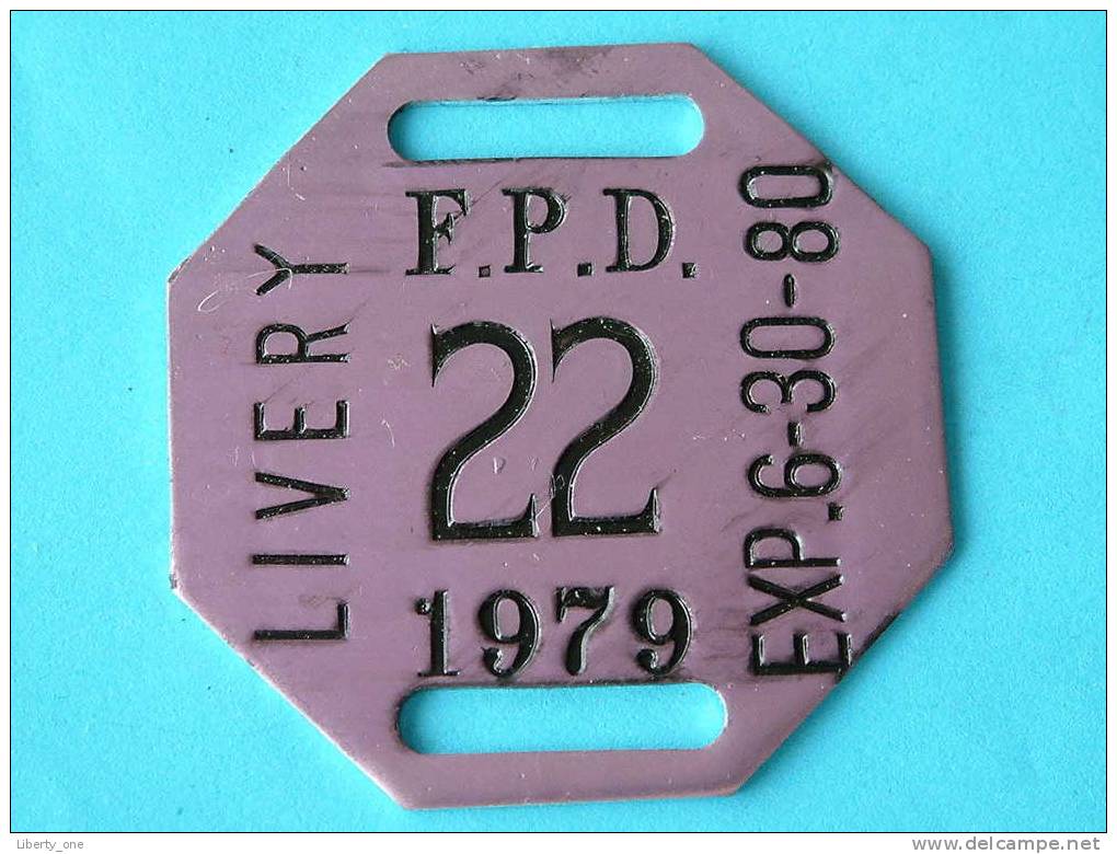 LIVERY F.P.D. 22 1979 EXP.6-30-80 (  For Details, Please See Photo ) ! - Otros & Sin Clasificación