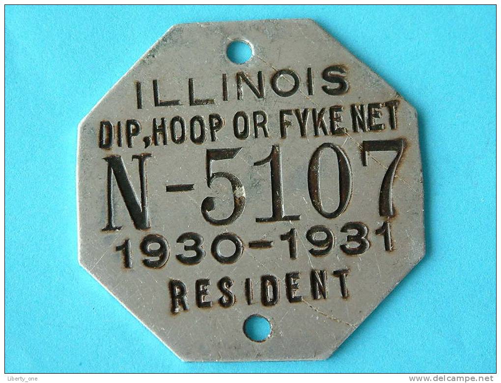 ILLINOIS DIP, HOOP OR FYKE NET N - 5107 1930-1931 RESIDENT (  For Details, Please See Photo ) ! - Autres & Non Classés