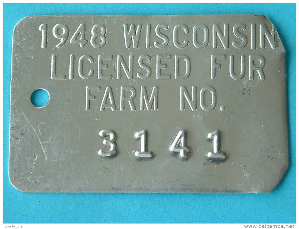 1948 WISCONSIN LICENSED FUR FARM NO. 3141 (  For Details, Please See Photo ) ! - Altri & Non Classificati