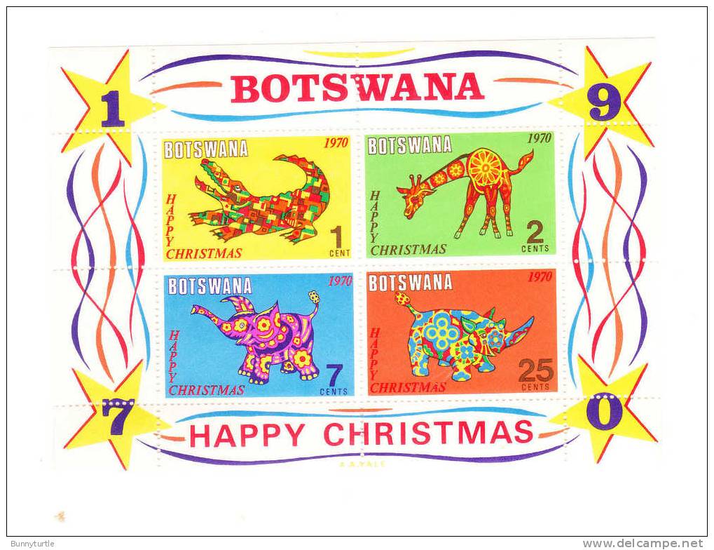 Botswana 1970 Toys Crocodile Elephant S/S MNH - Botswana (1966-...)