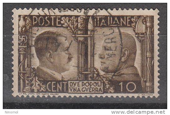 Italia   -   1941.  Fratellanza Italo-Tedesca  10 Cent.    Buonissima Centratura.  Viaggiato - Gebraucht