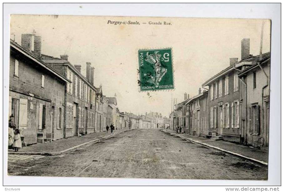 Cpa PARGNY SUR SAULX Grande Rue - Fillettes à La Pose - Ed Poussy Aubriot - Pargny Sur Saulx