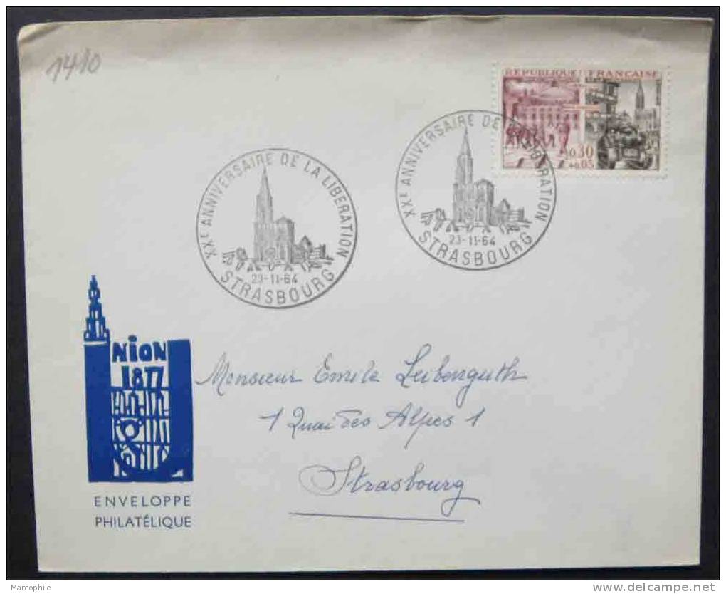 FRANCE - MILITARIA - GUERRE / 1964 CACHET TEMPORAIRE LIBERATION DE STRASBOURG  (ref 791) - Briefe U. Dokumente