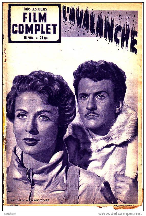 Film Complet  296  L´avalanche  Gaby Silvia  Frank Villard - David Brian - Film/ Televisie