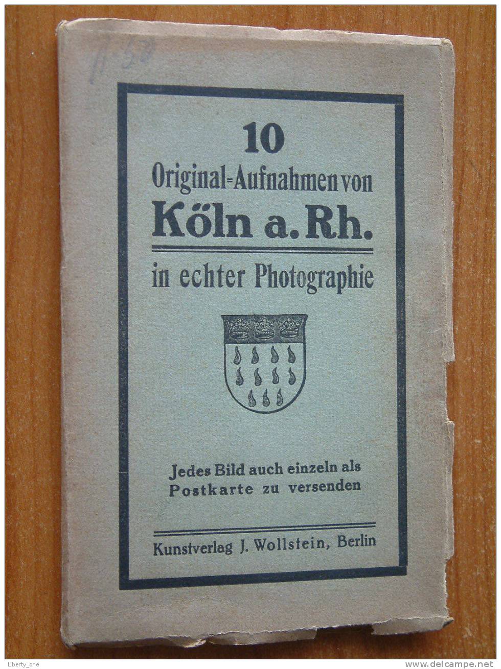 10 Original-Aufnahmen Von Köln A. Rh. In Echter Photographie/ Anno 19?? ( Zie Foto Details ) !! - Koeln