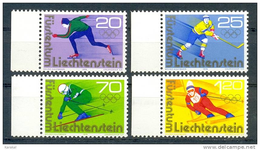 Liechtenstein 1975 Jeux Olympiques Olympic Games 635-638 MNH XX - Hiver 1976: Innsbruck