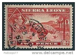 Sierra Leone 1938  George VI - Pictorial  2 P Rot  Mi-Nr.156  Gestempelt / Used - Sierra Leone (...-1960)