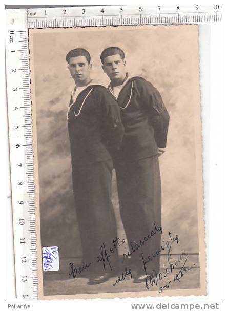 PO4786A# FOTOGRAFIA - MARINA MILITARE - MARINAI - GEMELLI? 1934  No VG - Guerra, Militari