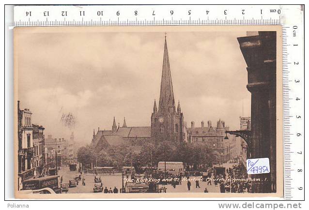 PO4805A# INGHILTERRA - BIRMINGHAM - BULL RING And St.MARTIN'S CHURCH  VG 1952 - Birmingham