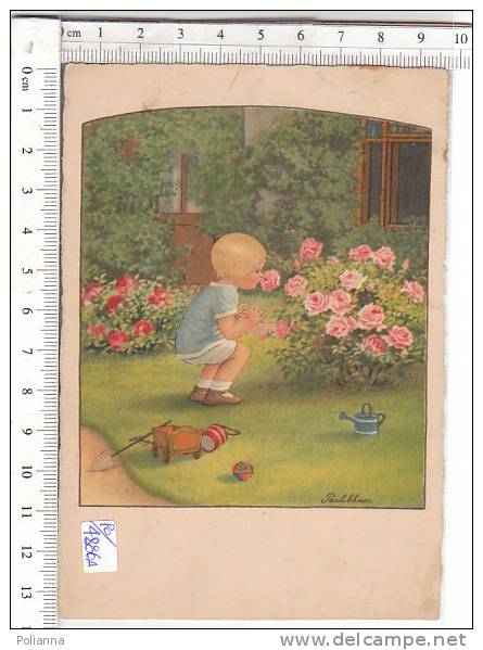 PO4896A# Illustrata Pauli Ebner - BAMBINA - CARRETTO - FIORI - ANNAFFIATOIO  VG Torino-Oulx 1928 - Ebner, Pauli