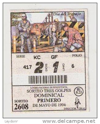 Dia Del Trabajo - Labor Day - 1994 - Republica De Panama - Loteria Nacional - Lotto - Lottery - Lottery Tickets