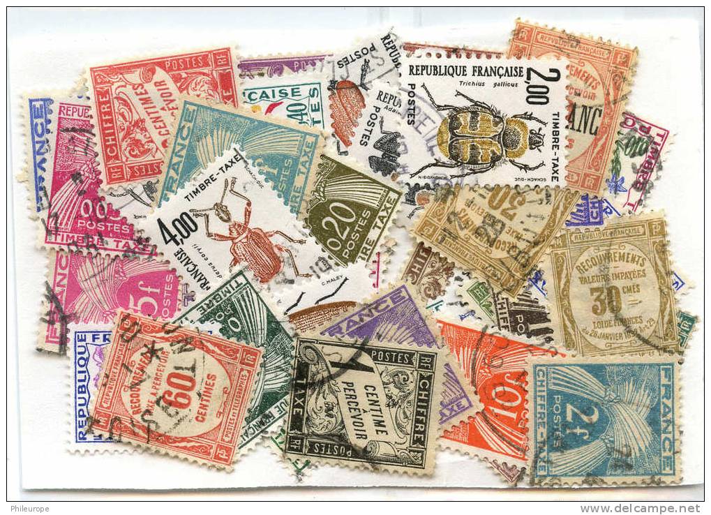 Lot De 50 Timbres De France Taxe - Andere & Zonder Classificatie