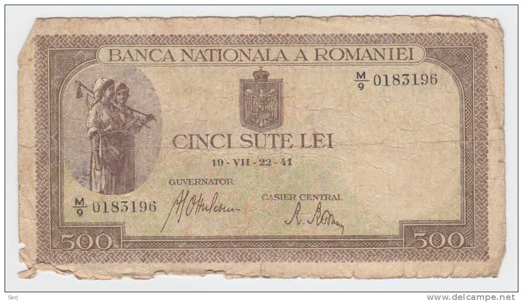 ROMANIA 500 LEI 1940 P 51 - Romania