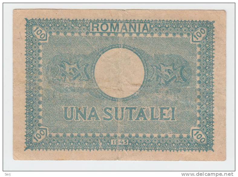 ROMANIA 100 LEI 1945 P 78 - Romania