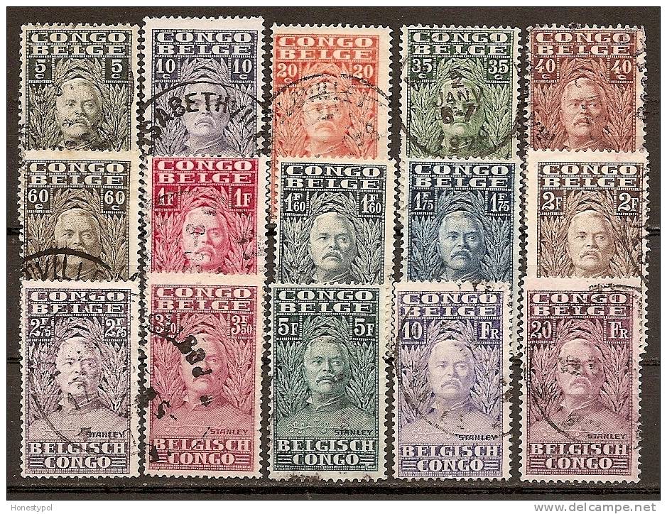 Congo Belge - 1928 - Gestempeld - Volledige Reeks - 135-149 - Oblitérés