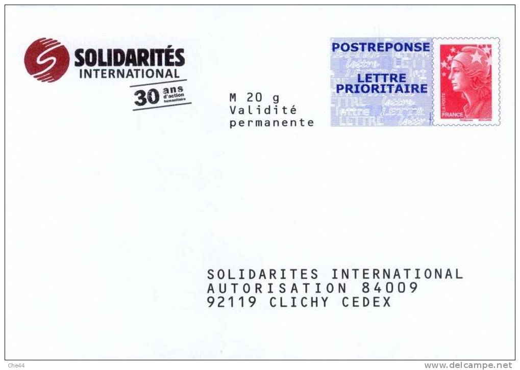 Enveloppe : Solidarités International. (Voir Commentaires) - Prêts-à-poster: Réponse /Beaujard