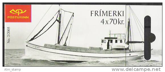 2005 Island Booklet  Mi. MH 20 + 21  ** MNH Alte Fischereischiffe. - Postzegelboekjes