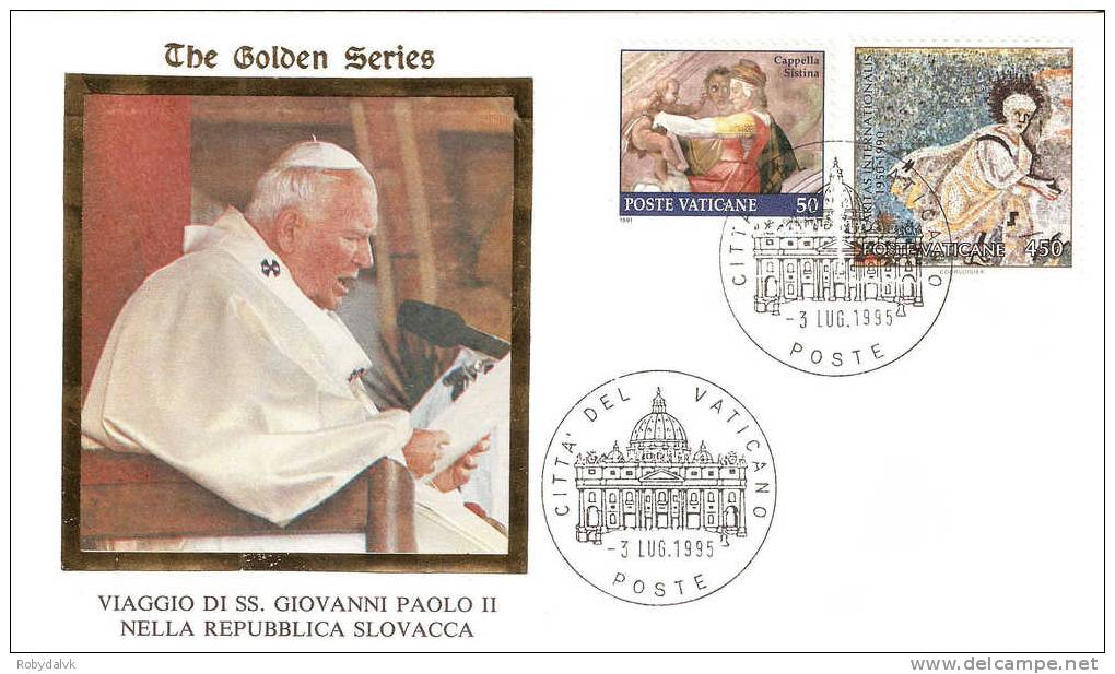 GP2683 - Busta In Occasione Della Visita Di Papa Giovanni Paolo II Nella Repubblica Slovacca - Papi