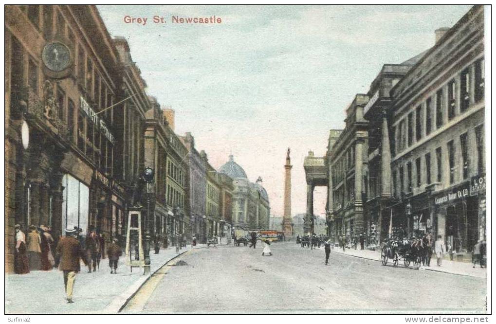 T & W - NEWCASTLE - GREY STREET - ANIMATED  T181 - Newcastle-upon-Tyne