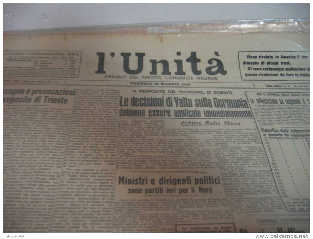 L'UNITA' - Other & Unclassified