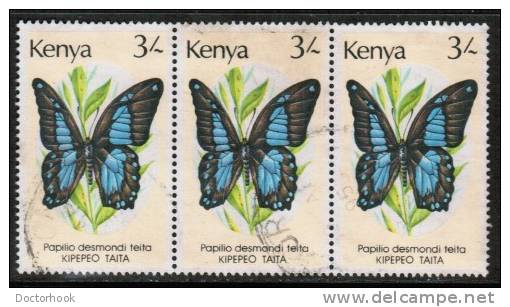 KENYA   Scott #  433  VF USED Strip Of 3 - Kenia (1963-...)