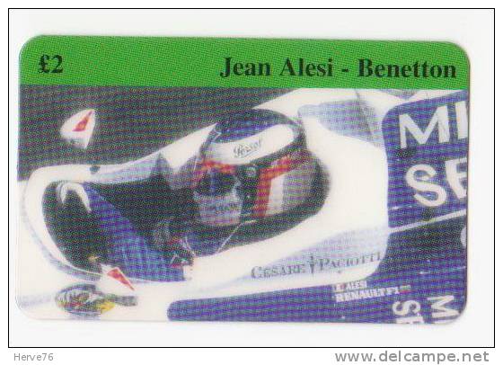 Télécarte Prépayée - Phonecard - Formule 1 - Jean Alesi - Benetton - Cars