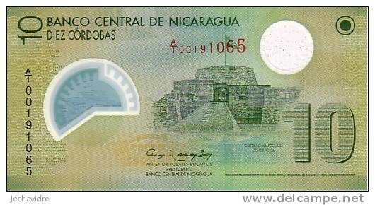 NICARAGUA   10 Cordobas  Non Daté  Polymer     ***** BILLET  NEUF ***** - Nicaragua