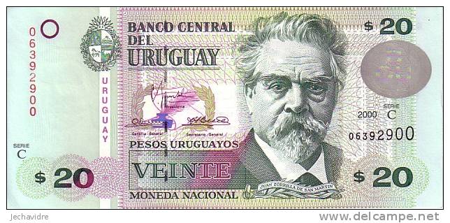 URUGUAY   20 Pesos Uruguayos   Emission De 2000   Pick 83     ***** BILLET  NEUF ***** - Uruguay