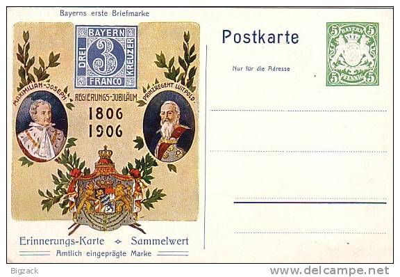 Bayern Privat-Ganzsache Minr.PP15 Postfrisch Regierungs-Jubiläum, Bayerns Erste Briefmarke - Autres & Non Classés