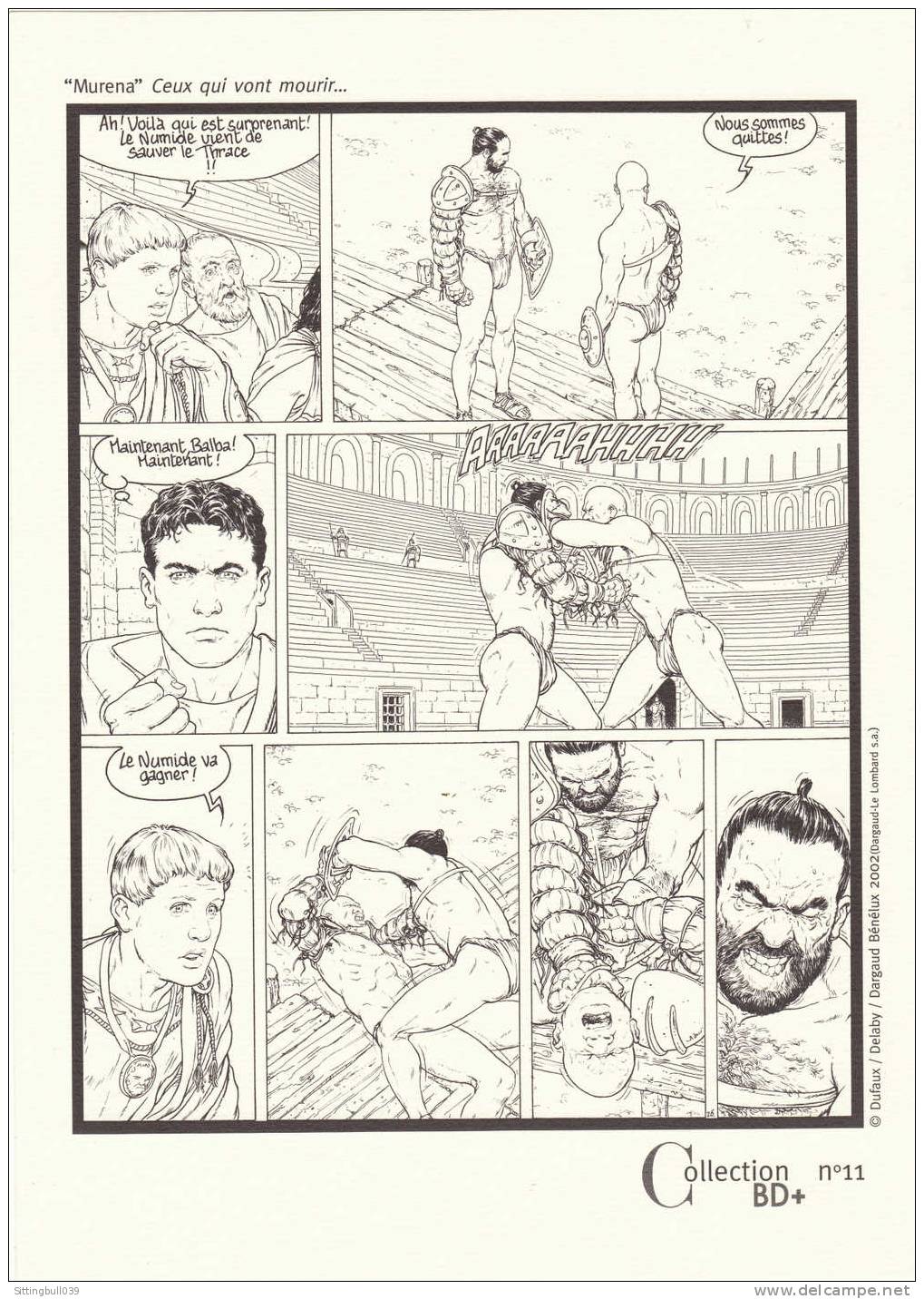 DUFAUX / DELABY. MURENA. Ceux Qui Vont Mourir... Ex-libris. Crayonné. Collection BD+ N° 11. Dargaud 2002 - Illustrateurs D - F