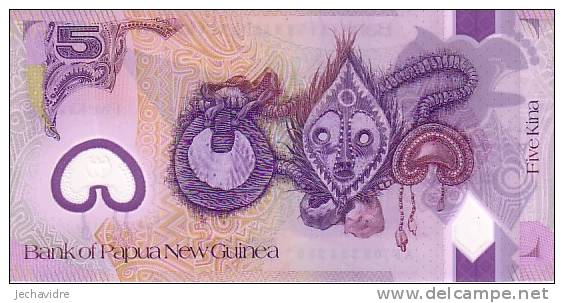 PAPOUASIE  NOUVELLE-GUINEE   5 Kina  Emission De 2008  Pick 29    Polymer    ***** BILLET  NEUF ***** - Papua New Guinea