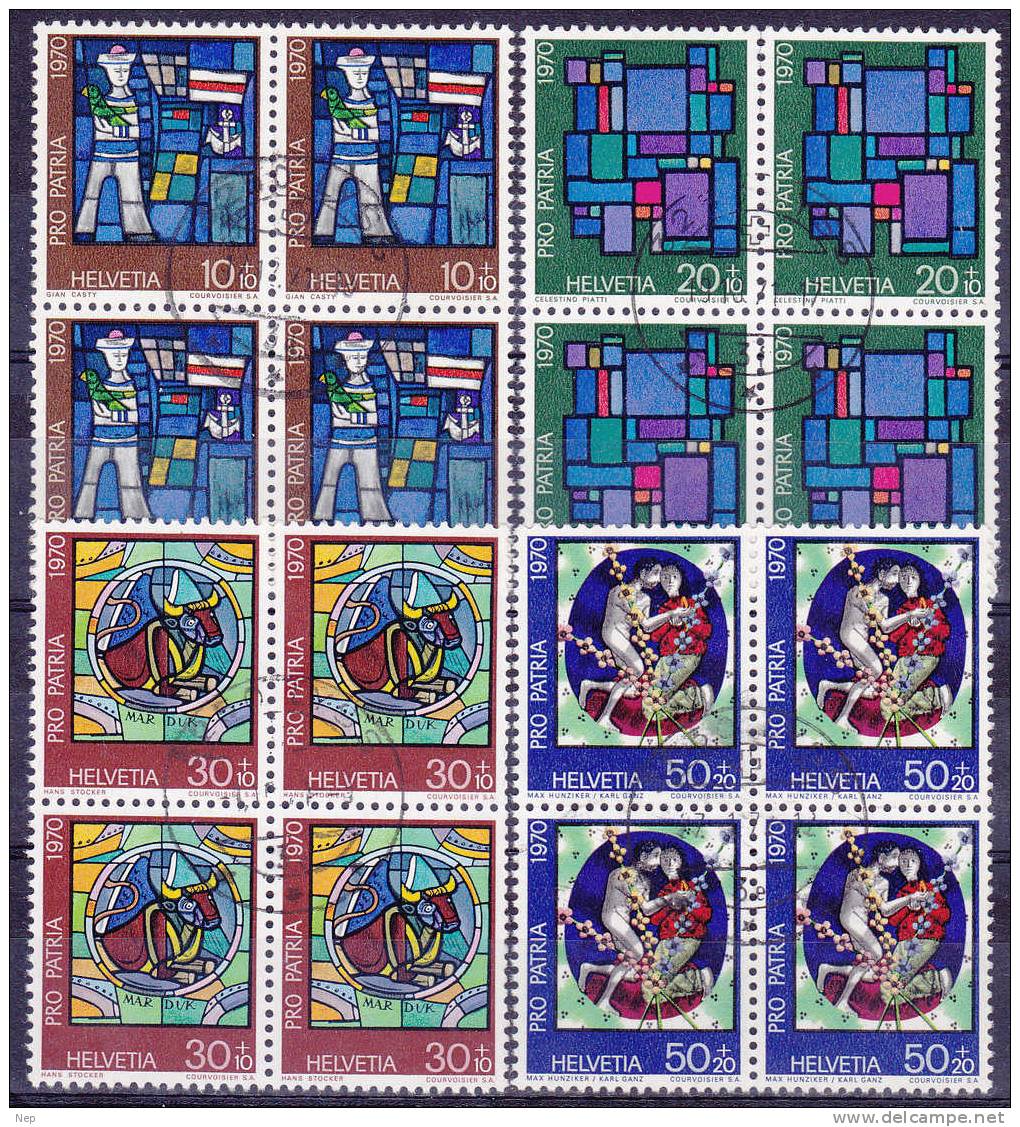 ZWITSERLAND - Briefmarken - 1970 - Nr 936/39 (Blok Van 4/Bloc De Quatre)  - Gest/Obl/Us - Used Stamps