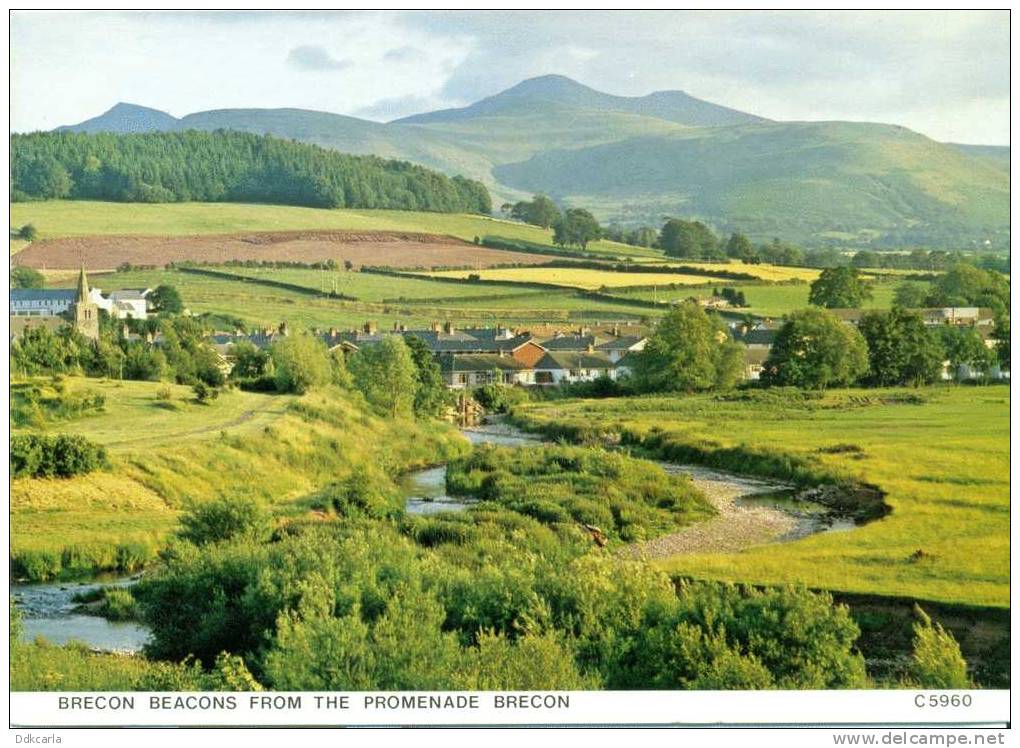 Brecon Beacons From The Promenade Brecon - Breconshire