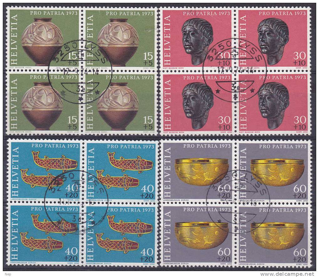 ZWITSERLAND - Briefmarken - 1973 - Nr 1007/10 (Blok Van 4/Bloc De Quatre)  - Gest/Obl/Us - Usados