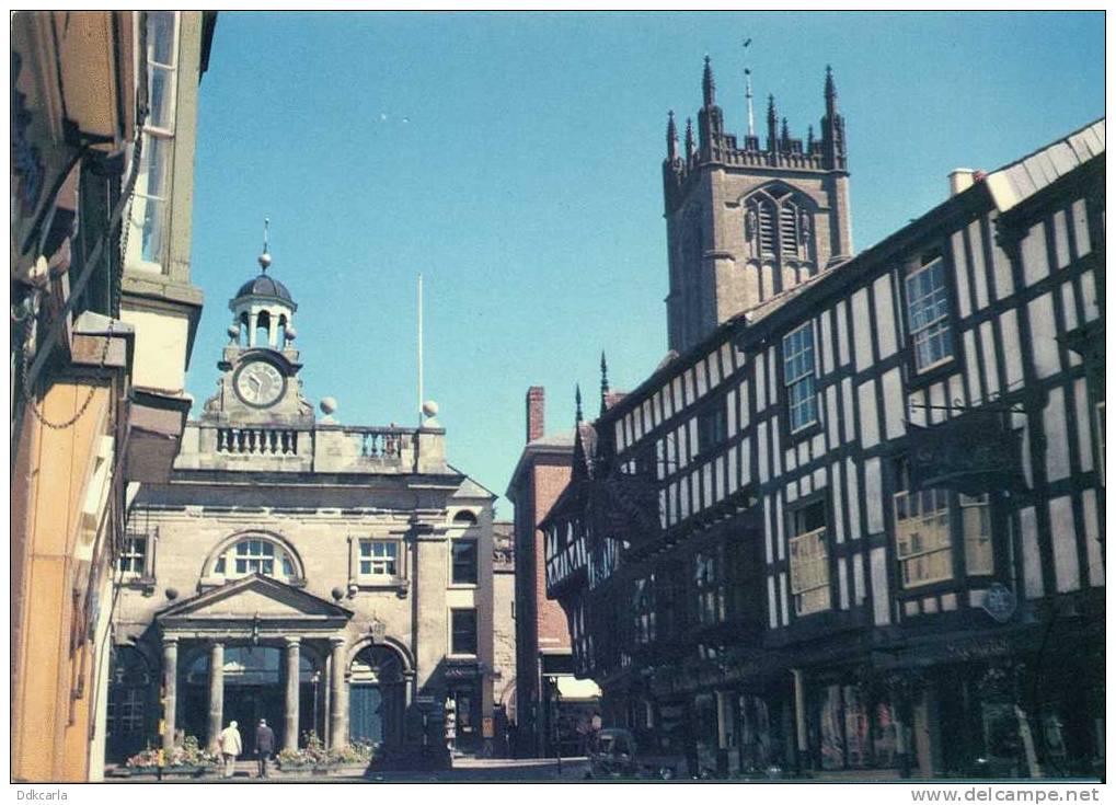 Historic Ludlow - Upper Broad Street And The Butter Cross - Shropshire