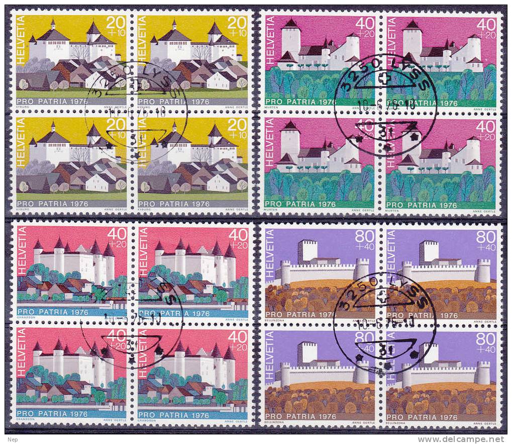 ZWITSERLAND - Briefmarken - 1976 - Nr 1086/89 (Blok Van 4/Bloc De Quatre)  - Gest/Obl/Us - Usados