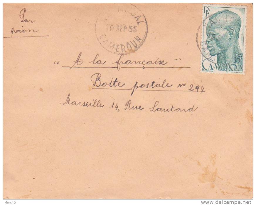 Cameroun Le 10/10/1955 > France,lettre,Colonies,15 F N°292 - Covers & Documents