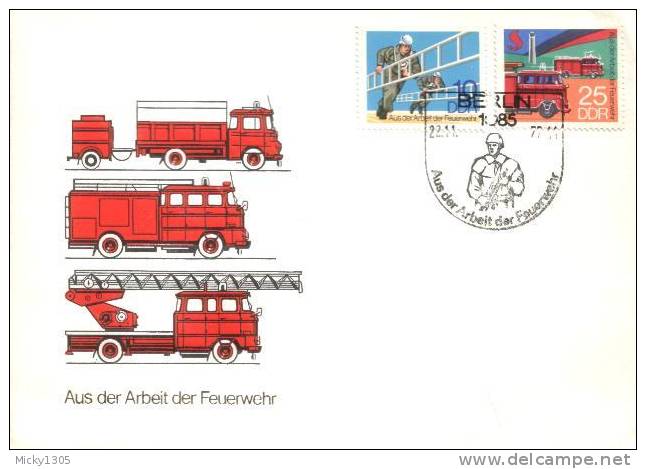 DDR / GDR - FDC Mi-Nr 2276/2280 (y412)- - Feuerwehr