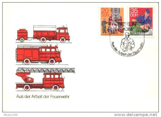 DDR / GDR - FDC Mi-Nr 2276/2280 (y412)- - Feuerwehr