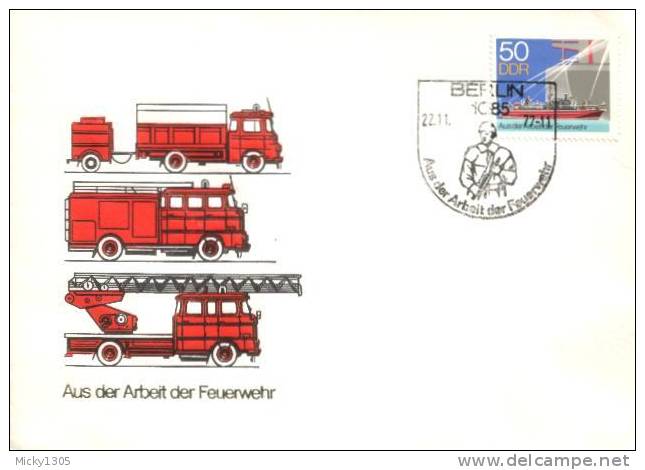DDR / GDR - FDC Mi-Nr 2276/2280 (y412)- - Feuerwehr